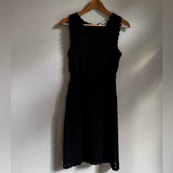 Diane von furstenburg black crochet knit dress small - Picture 8 of 9